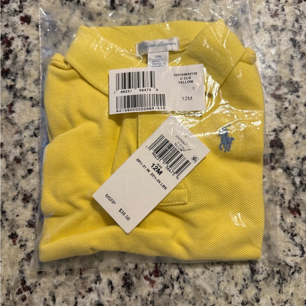 Ralph Lauren Sunny Yellow Polo with Blue Logo